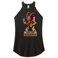 Greetings From The Krampus Evil Frohe Krampus Christmas Demon Women's Perfect Tri Rocker Tank