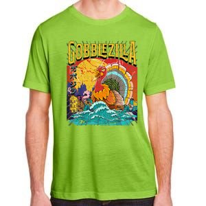 Gobblezila Funny Thanksgiving Monster Movie Spoof Adult ChromaSoft Performance T-Shirt