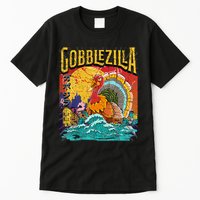 Gobblezila Funny Thanksgiving Monster Movie Spoof Tall T-Shirt