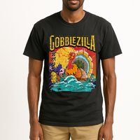 Gobblezila Funny Thanksgiving Monster Movie Spoof Tall T-Shirt