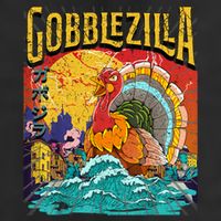 Gobblezila Funny Thanksgiving Monster Movie Spoof Adult Drive Performance Visor