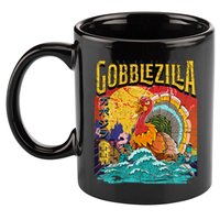 Gobblezila Funny Thanksgiving Monster Movie Spoof 11oz C Handle Ceramic Mug