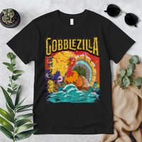 Gobblezila Funny Thanksgiving Monster Movie Spoof Premium T-Shirt