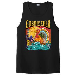 Gobblezila Funny Thanksgiving Monster Movie Spoof PosiCharge Competitor Tank