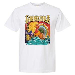 Gobblezila Funny Thanksgiving Monster Movie Spoof Garment-Dyed Heavyweight T-Shirt