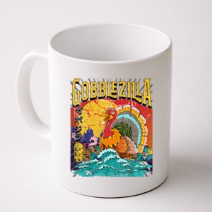 Gobblezila Funny Thanksgiving Monster Movie Spoof Coffee Mug