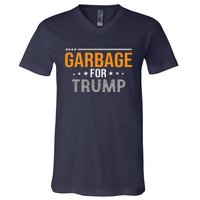 Garbage For Trump 2024 V-Neck T-Shirt