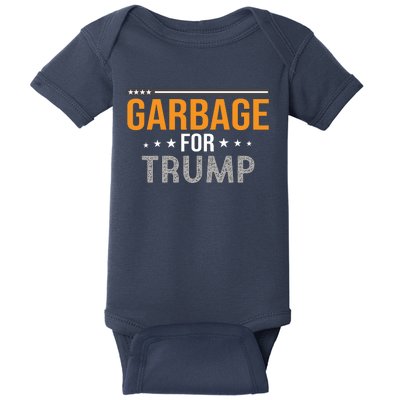 Garbage For Trump 2024 Baby Bodysuit