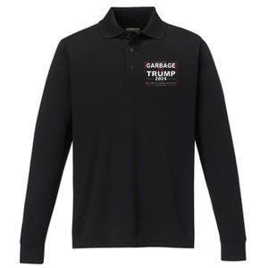 Garbage For Trump Make American Garbage Great Again 2024 Performance Long Sleeve Polo