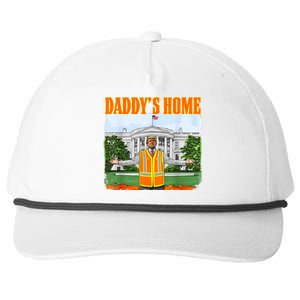 Garbage For Trump Funny DaddyS Home Trump 2024 Snapback Five-Panel Rope Hat