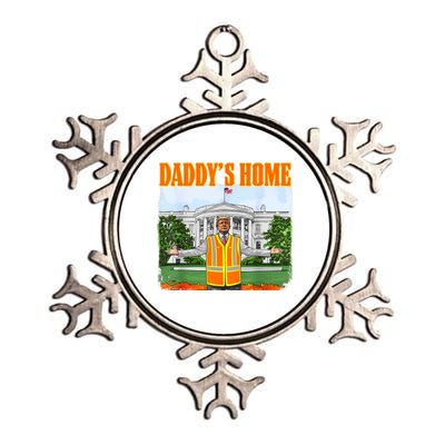 Garbage For Trump Funny DaddyS Home Trump 2024 Metallic Star Ornament