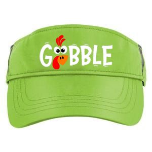 Gobble Funny Turkey Pilgrim Thanksgiving Boys Adult Drive Performance Visor