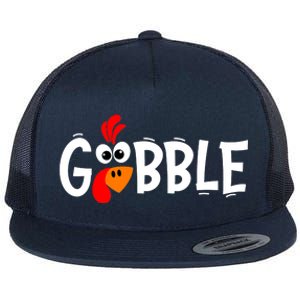 Gobble Funny Turkey Pilgrim Thanksgiving Boys Flat Bill Trucker Hat