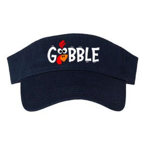 Gobble Funny Turkey Pilgrim Thanksgiving Boys Valucap Bio-Washed Visor