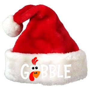 Gobble Funny Turkey Pilgrim Thanksgiving Boys Premium Christmas Santa Hat