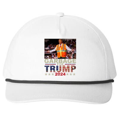 Garbage For Trump 2024 Trump Supporter Snapback Five-Panel Rope Hat