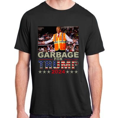 Garbage For Trump 2024 Trump Supporter Adult ChromaSoft Performance T-Shirt