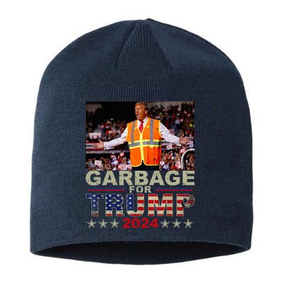 Garbage For Trump 2024 Trump Supporter Sustainable Beanie