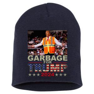 Garbage For Trump 2024 Trump Supporter Short Acrylic Beanie