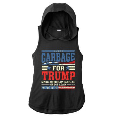 Garbage For Trump Make American Garbage Great Again Ladies PosiCharge Tri-Blend Wicking Draft Hoodie Tank