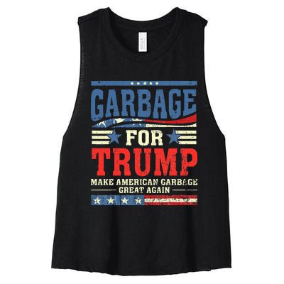 Garbage For Trump Make American Garbage Great Again Women's Racerback Cropped Tank