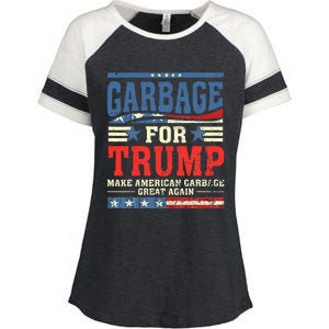 Garbage For Trump Make American Garbage Great Again Enza Ladies Jersey Colorblock Tee