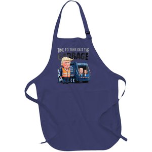 Garbage For Trump 2024 Time To Throw Out Biden Full-Length Apron With Pockets