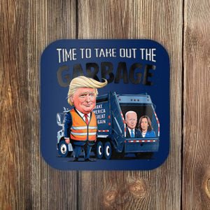 Garbage For Trump 2024 Time To Throw Out Biden Coaster