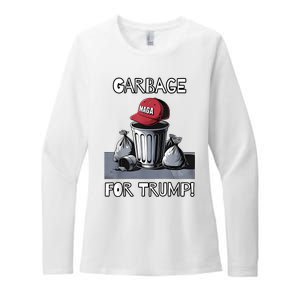 Garbage For Trump Maga Hat Trash Can Womens CVC Long Sleeve Shirt