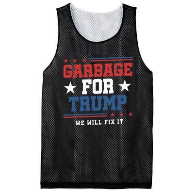 Garbage For Trump Mesh Reversible Basketball Jersey Tank