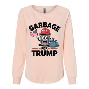 Garbage For Trump Proud Maga Garbage Trump Supporter Womens California Wash Sweatshirt