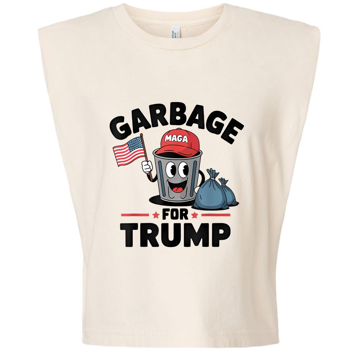Garbage For Trump Proud Maga Garbage Trump Supporter Garment-Dyed Women's Muscle Tee