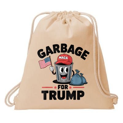 Garbage For Trump Proud Maga Garbage Trump Supporter Drawstring Bag