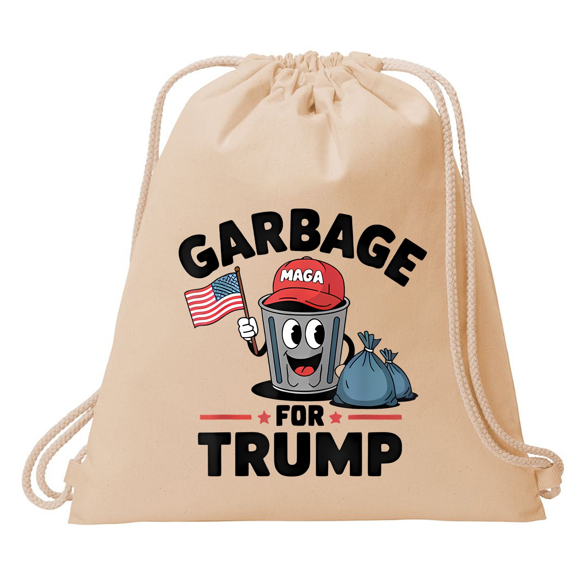 Garbage For Trump Proud Maga Garbage Trump Supporter Drawstring Bag