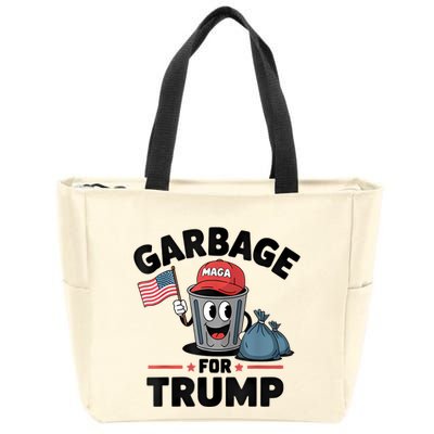 Garbage For Trump Proud Maga Garbage Trump Supporter Zip Tote Bag