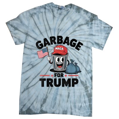 Garbage For Trump Proud Maga Garbage Trump Supporter Tie-Dye T-Shirt