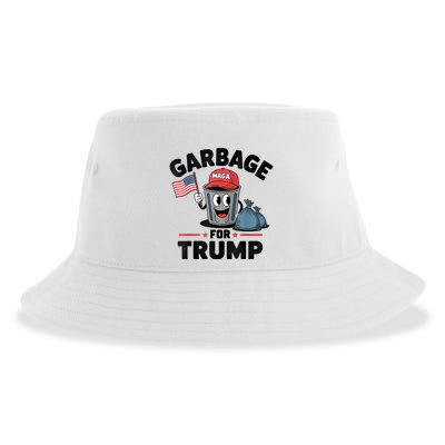 Garbage For Trump Proud Maga Garbage Trump Supporter Sustainable Bucket Hat