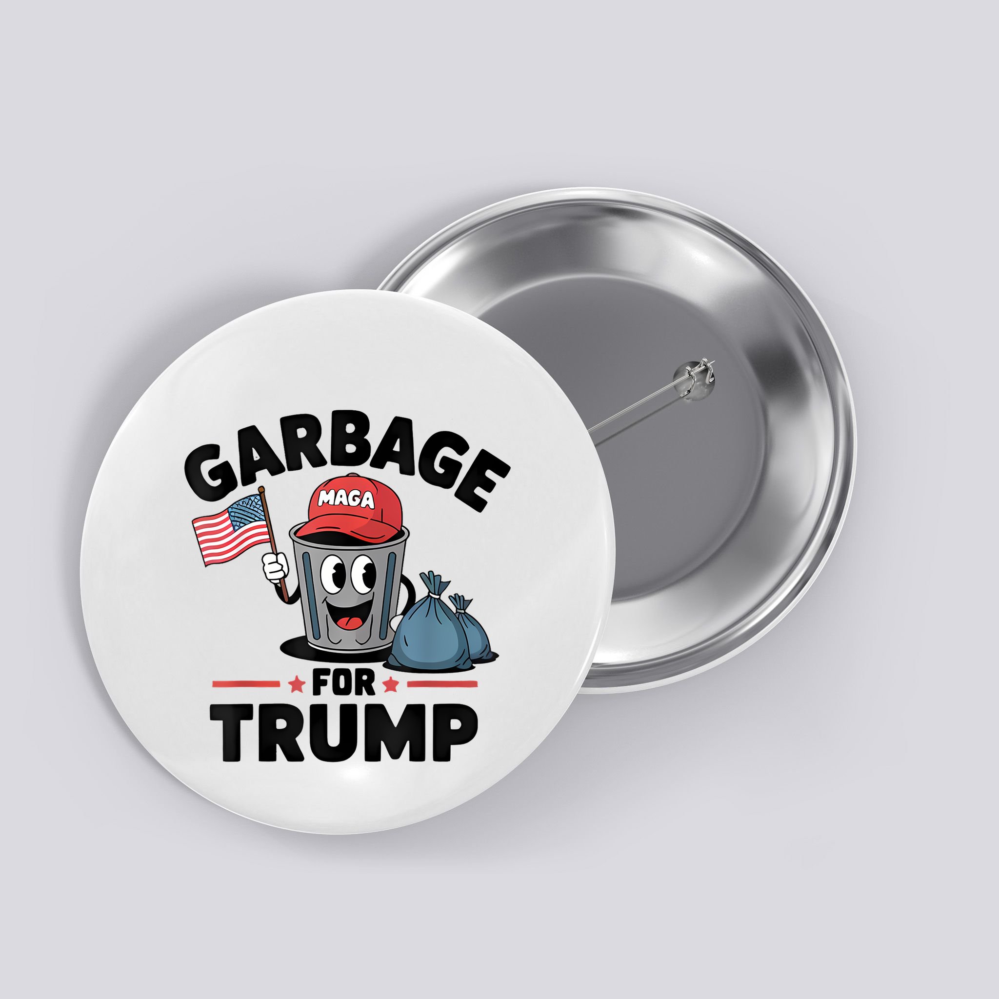 Garbage For Trump Proud Maga Garbage Trump Supporter Button