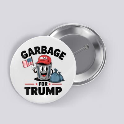 Garbage For Trump Proud Maga Garbage Trump Supporter Button