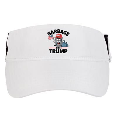 Garbage For Trump Proud Maga Garbage Trump Supporter Adult Drive Performance Visor