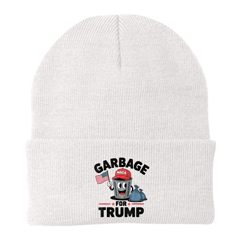 Garbage For Trump Proud Maga Garbage Trump Supporter Beanie