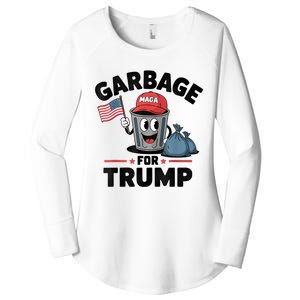 Garbage For Trump Proud Maga Garbage Trump Supporter Women's Perfect Tri Tunic Long Sleeve Shirt