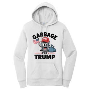 Garbage For Trump Proud Maga Garbage Trump Supporter Women's Pullover Hoodie