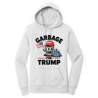 Garbage For Trump Proud Maga Garbage Trump Supporter Women's Pullover Hoodie