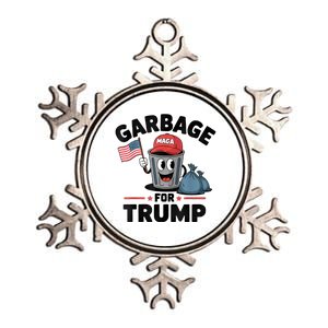 Garbage For Trump Proud Maga Garbage Trump Supporter Metallic Star Ornament