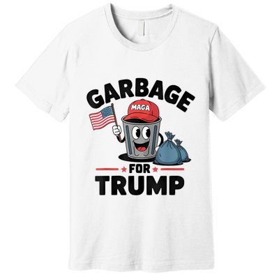 Garbage For Trump Proud Maga Garbage Trump Supporter Premium T-Shirt