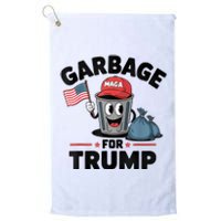 Garbage For Trump Proud Maga Garbage Trump Supporter Platinum Collection Golf Towel