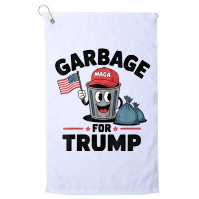 Garbage For Trump Proud Maga Garbage Trump Supporter Platinum Collection Golf Towel