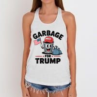 Garbage For Trump Proud Maga Garbage Trump Supporter Women's Knotted Racerback Tank