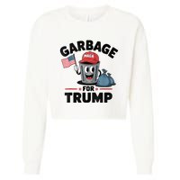 Garbage For Trump Proud Maga Garbage Trump Supporter Cropped Pullover Crew